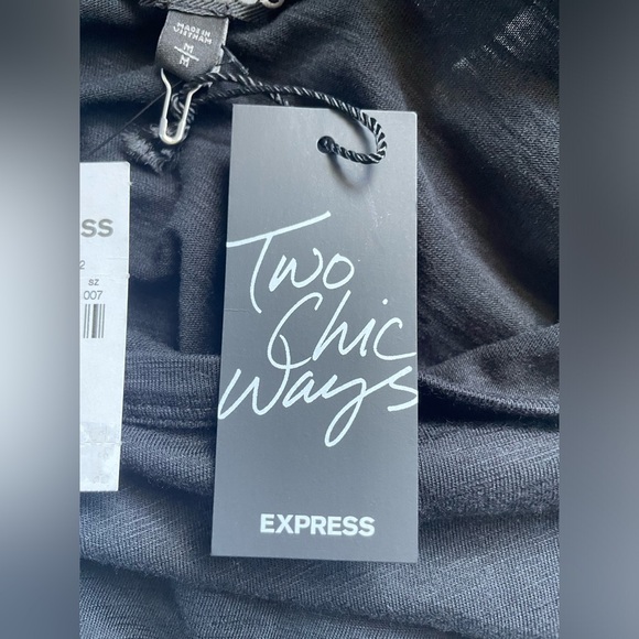 NWT Express Two Chic Ways Reversible Neckline Black & White Dress, Size Medium - Picture 7 of 9